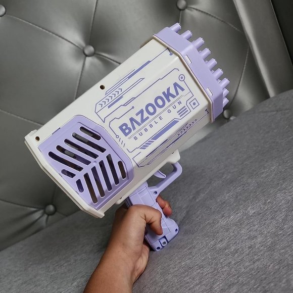 69 Holes Bubble Machine Gun Purple Light Toy Gift for Birthday Wedding - Picture 10 of 10